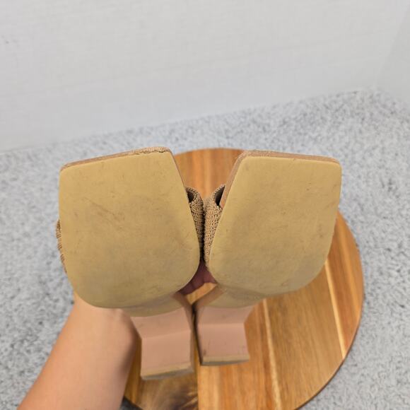 Vivaia Womens 36 Jade Almond Square Open Toe Business Casual Block Heel Slide - Picture 9 of 12